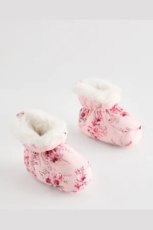 Next Pink Floral Baby Bootie Shoes (0-24mths) 7492cm