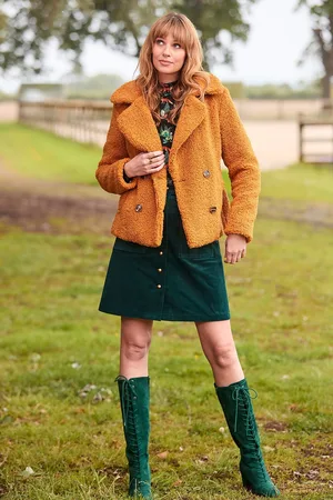 Joe Browns Womens Cosy Cropped Teddy Coat