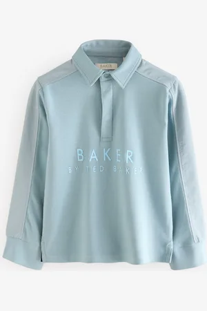 Ted Baker Boys Shirt Long Sleeves 100% Cotton Polo Shirt