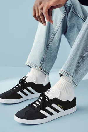 adidas Mens White/ Gazelle Trainers