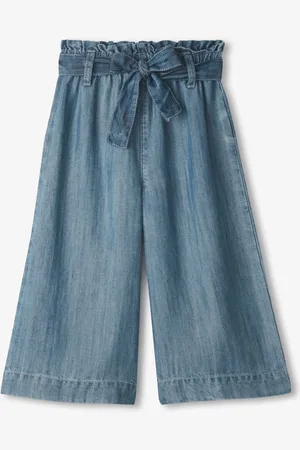 Hatley Blue Smokey Wash Cropped Paperbag Trousers 4 Years (104cm)