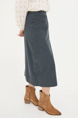 Fat Face Womens FatFace Leigh Cord Midi Skirt