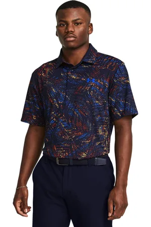 Under Armour Mens Navy Golf Playoff 3.0 Printed Polo Shirt