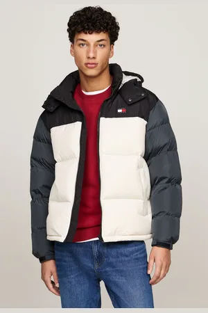 Tommy Hilfiger Mens Natural Alaska Colourblock Puffer Jacket