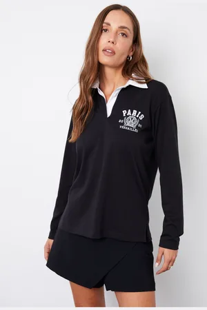 Threadbare Womens Paris Embroidery Rugby Shirt