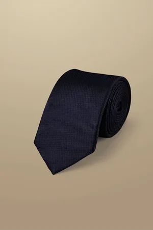 Charles Tyrwhitt Mens Dark Silk Stain Resist Slim Tie