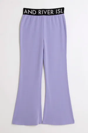 River Island Girls Girls Deep Waistband Kickflare 100% Cotton Trousers