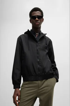 HUGO BOSS Mens Stacked Logo Water Repellent Jacket
