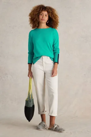 White Stuff Womens Olive Jumper