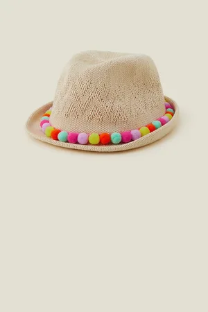 Accessorize Girls Girls Pom Pom Packable Trilby Hat
