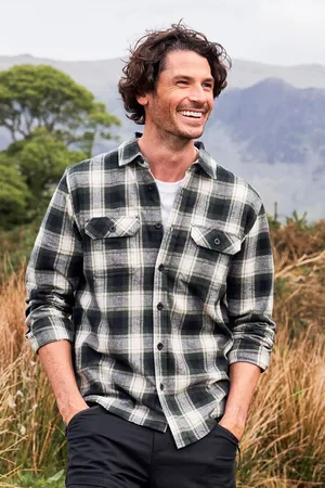 Mountain Warehouse Mens Mens Trace Flannel 100% Cotton Long Sleeve Shirt