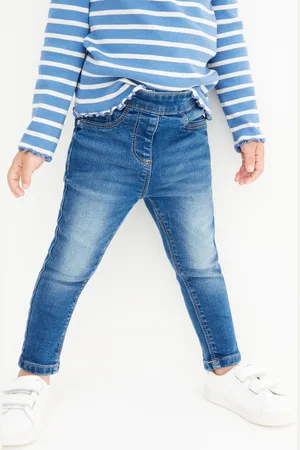 Next Girls Light Denim 1 Pack Elasticated Waist Jeggings (3mths-7yrs)