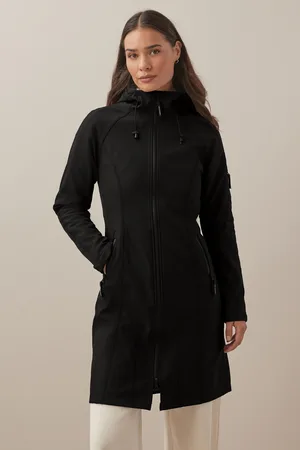 Ilse Jacobsen Womens Waterproof Slim Fit Long Softshell Raincoat