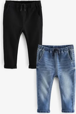 Next Boys Blue Denim Supersoft Pull-On Jeans With Stretch 2 Pack (3mths-7yrs)