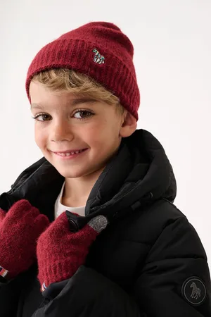 Paul Smith Boys Boys Zebra Logo Beanie And Gloves Set