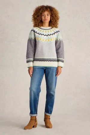 White Stuff Womens Sunset Fairisle Pattern Jumper