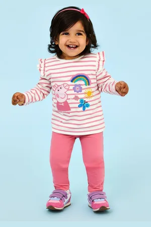 Peppa Pig Girls JoJo Maman Bébé Appliqué Top & Leggings Set
