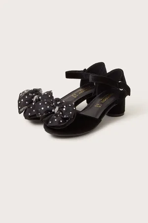 Monsoon Girls Diamante Bow Two-Part Heels