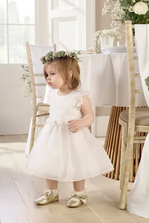 Mamas & Papas Girls 100% Cotton Organza Flower Dress