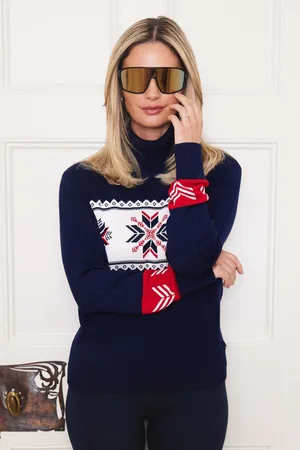 The Little Tailor Womens Snowflake Slim Fit Christmas Jumper