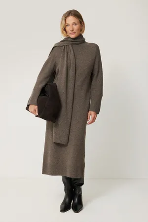 Jigsaw Womens Soft Wool Scarf Jumper Dress