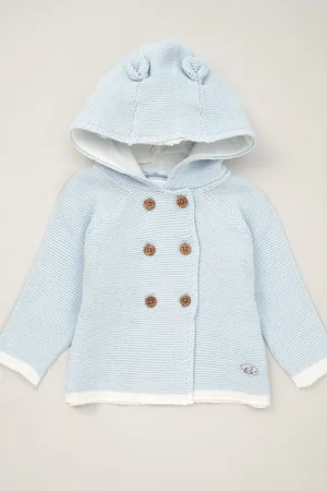 Rock-a-bye Baby Boutique Girls Hooded Bear 100% Cotton Knit Cardigan
