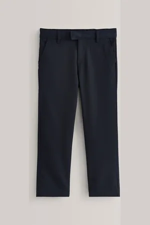 Next Boys Navy Regular Waist School Formal Slim Trousers (3-17yrs)