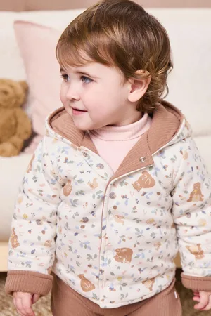 Mori Boys Reversible Bear Print Organic Cotton And Bamboo Jacket