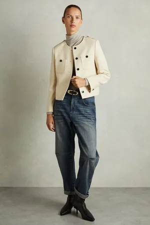 Reiss Womens Blane Wool Cropped Jacket
