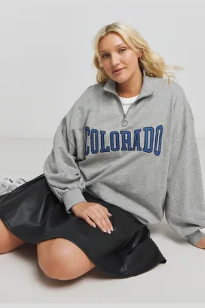 Simply Be Womens Colorado Zip Neck Sweatshirt