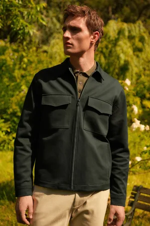 Next Mens Khaki EDIT Jersey Shacket