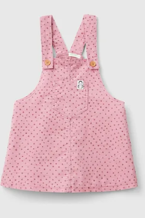 Benetton Girls Polka Dot Dress With Sleeves