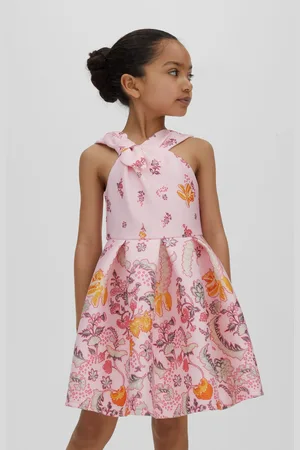 Reiss Girls Alice 9-13 yrs Scuba Bow Fit-and-Flare Dress