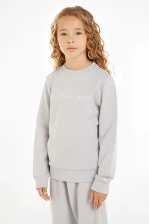 Calvin Klein Girls 100% Cotton Slogan Sweatshirt