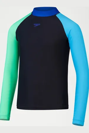 Speedo Boys Boys Colourblock Rash Top and Jammer Set