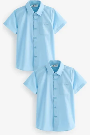 Clarks Boys Short Sleeve Boys School Shirts 2 Pack