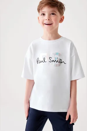 Paul Smith Boys Boys Holographic Short Sleeve Oversized Iconic Print 100% Cotton T-Shirt