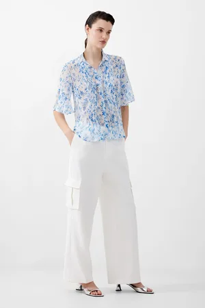 French Connection Womens Crinkle Catrina Hallie Top