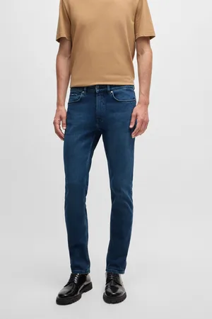 HUGO BOSS Mens Slim-Fit Comfort-Stretch Denim Jeans