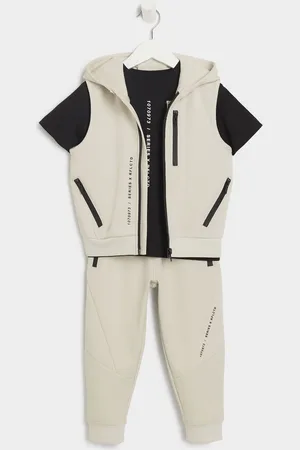 River Island Girls Stone Boys Gilet Set 3 Piece