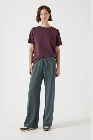 Hush Puppies Green Amie Wide Leg Joggers S Reg