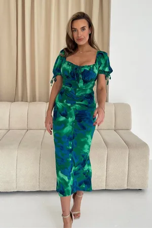 Girl in Mind Dove Ruched Detail Midi Dress AU 18