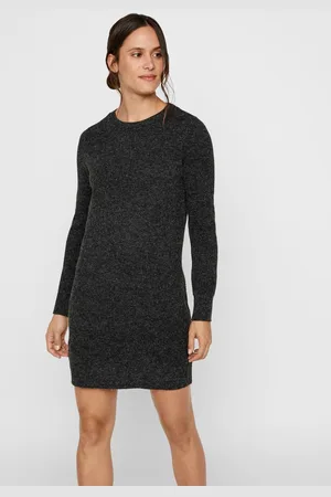 VERO MODA Soft Touch Round Neck Knitted Jumper Dress AU 10