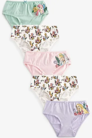 Disney Girls Multi Princesses 100% Cotton Briefs 5 Pack (1.5-10yrs)