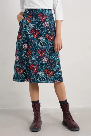 Seasalt Cornwall Womens 100% Cotton Forest View Skirt