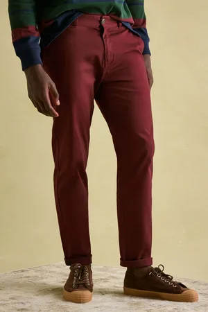 Joules Mens Stamford Burgundy Slim Fit Chinos