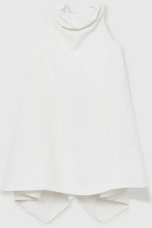 Reiss Girls Ivory Shauna 13-14 yrs High-Neck Drape Back Dress