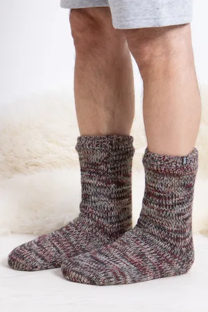 Totes Mens Mens Chunky Twist Slipper Socks