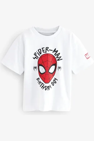 SPIDERMAN Boys Short Sleeve Birthday 100% Cotton T-Shirt (12mths-8yrs)