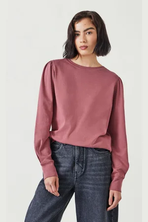Hush Puppies Womens Emily Puff Sleeve 100% Cotton Jersey Top